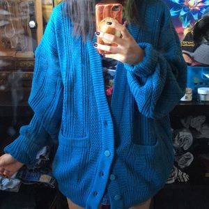 Blue men cardigan